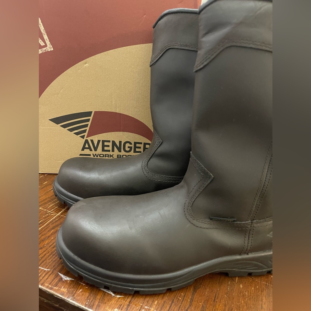 Shepler's AVENGER MEN'S WATERPROOF WELLINGTON WORK BOOTS - COMPOSITE TOE